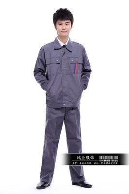【工作服 套裝 男 工廠工程服制服 勞保服裝汽車維修工作服】價(jià)格,廠家,圖片,制服、工作服,廣州鴻企服飾-