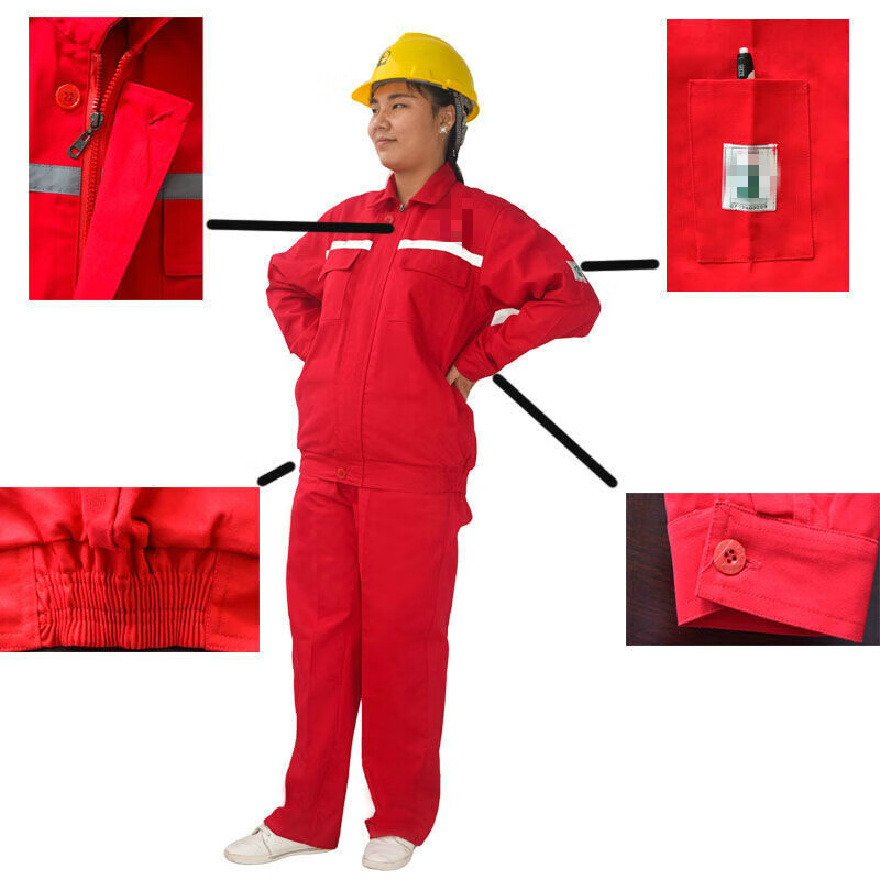 棉工作服春秋款 專為車(chē)間工人設(shè)計(jì)的雙層油田勞保服